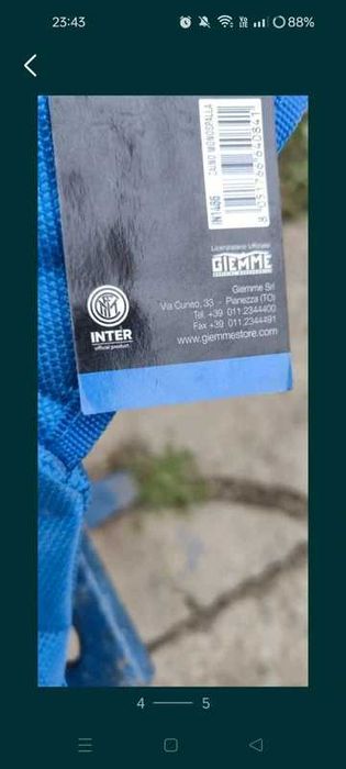 Vând mini ghiozdan Inter Milano