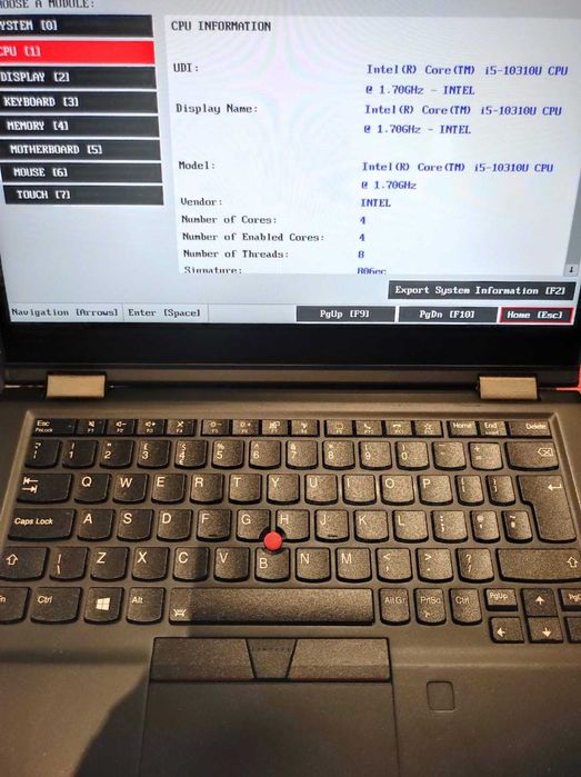 Lenovo X13 Yoga G1 Placa de Baza Display i5 10310U 16Gb Touchscreen