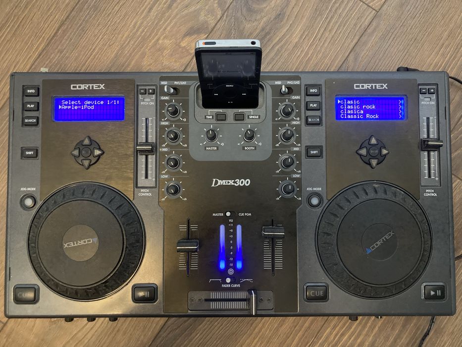 Consolă DJ All-in-One Cortex dMix-300 – Mixer Integrat & Suport USB/iPod