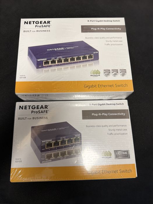 Switch nou sigilat 2 bucati Netgear  GS105 / GS108