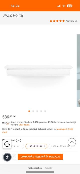 Mobila JAZZ Mobexpert-etajera, comoda tv, polita