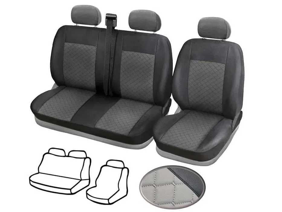 Huse scaune Piele ecologică Volkswagen T4 / 1990-2003 / 10 culori