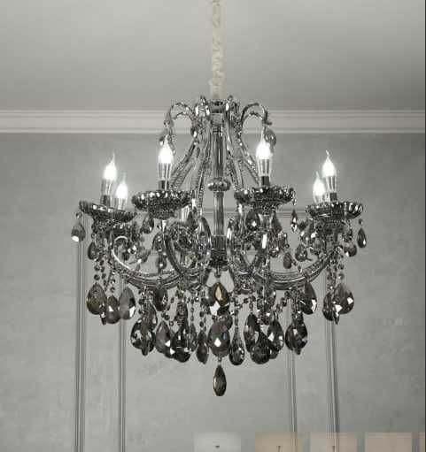 Lyustra kristal toshli, 2xil rang, 3xil o’lchamda, zal uchun qandil...