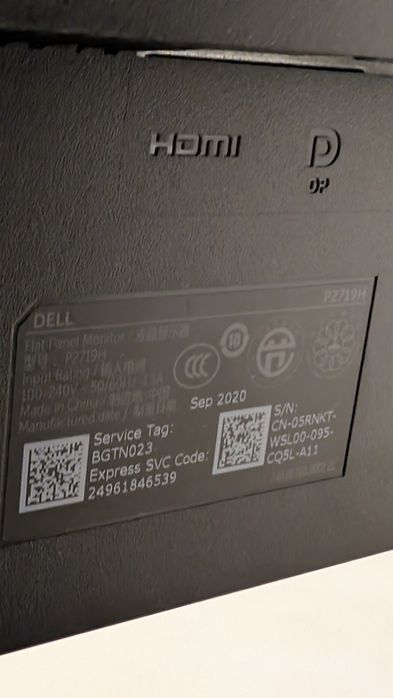 Monitor DELL P2719H
