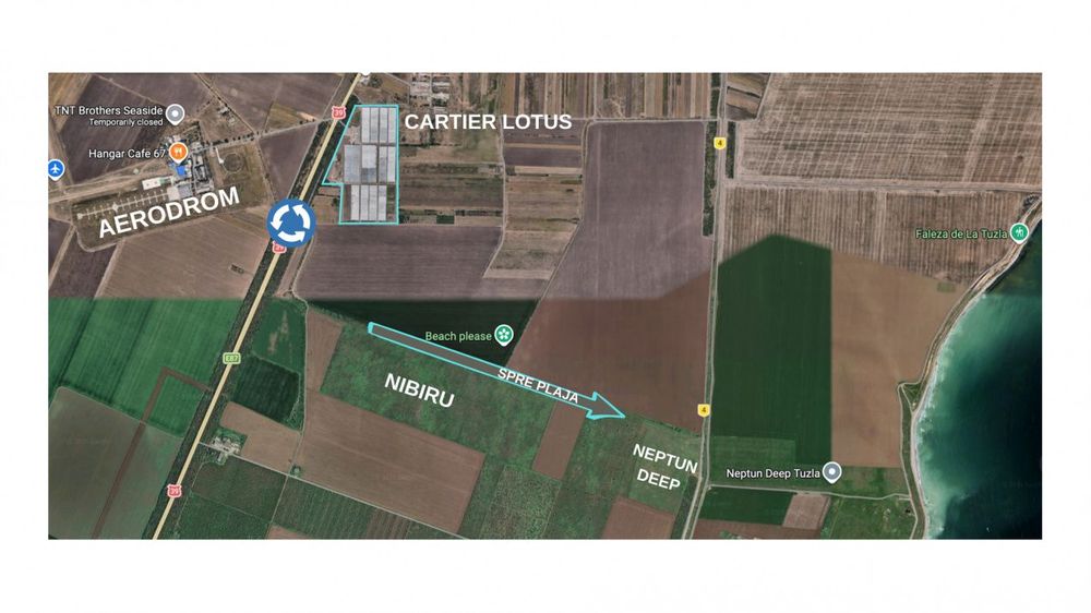 Teren intravilan construibil pe partea cu Marea in zona Aerodrom NIBIR