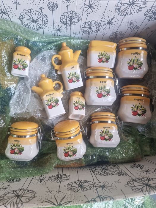 Set complect recipiente ceramica de bucătărie