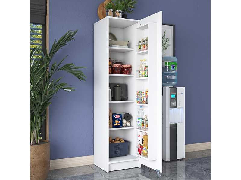 Кухненски шкаф Puzzle-home 2898, ПДЧ, Бял, 45x42x180, Бърза доставка