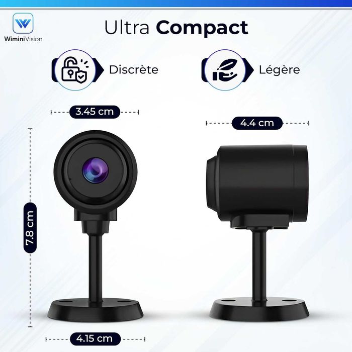 Cameră video mini detectare mișcare, card SD, aplicație iOS/Android