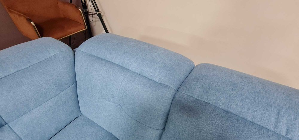 ПРОМОЦИЯ!!! Син ъглов диван от плат "DANA"