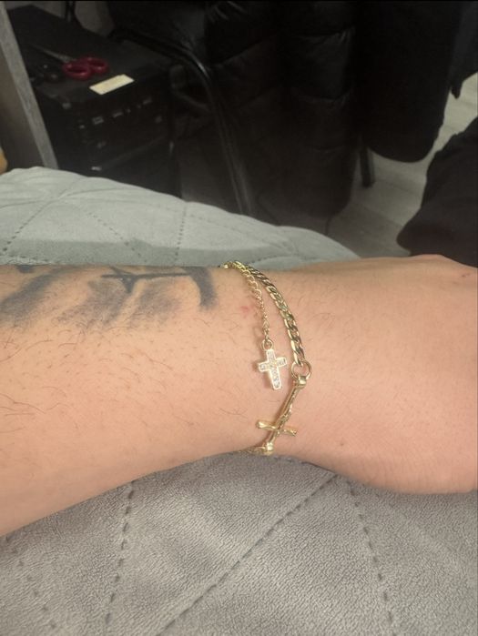 Vand Brățară elegantă, cuarț aurit cu plumb 14K