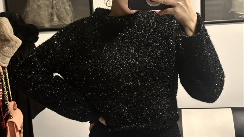Блестящ пуловер H&M