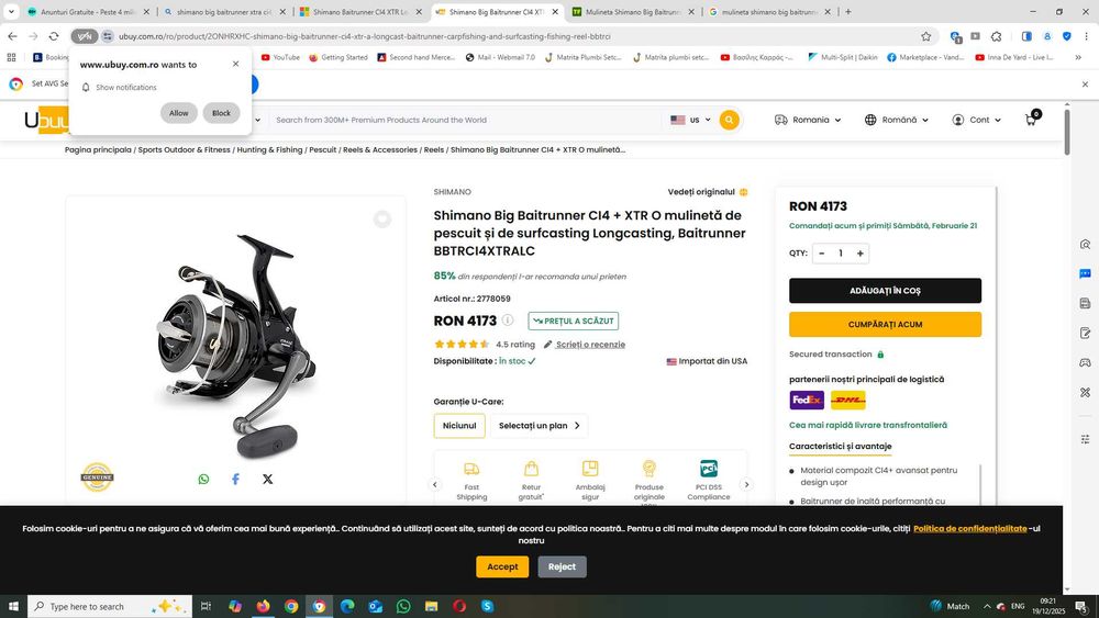 Mulineta Shimano Big Baitrunner CI4 XTR-A LC NOUA