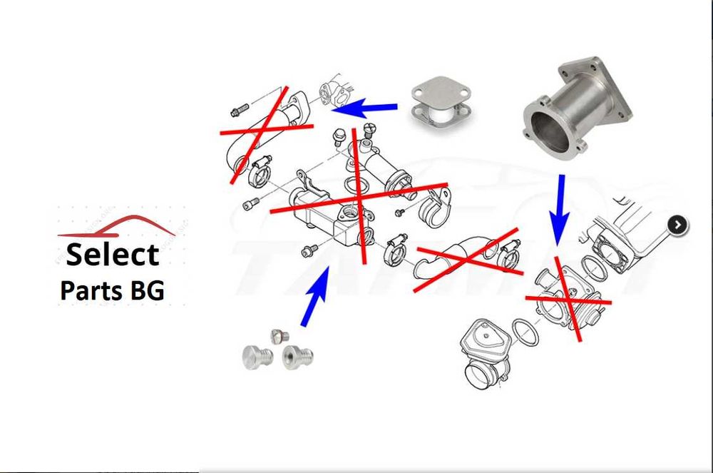 ЕГР EGR Delete Racepipe Race pipe BMW M57N2 e90 320d 330d 530d + тапи
