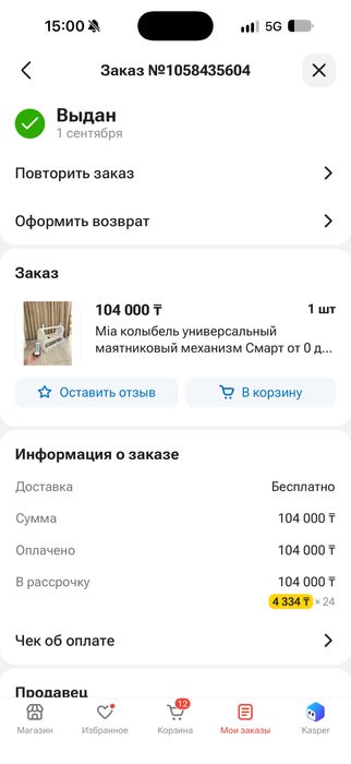 Колыбель-Бесык электронной