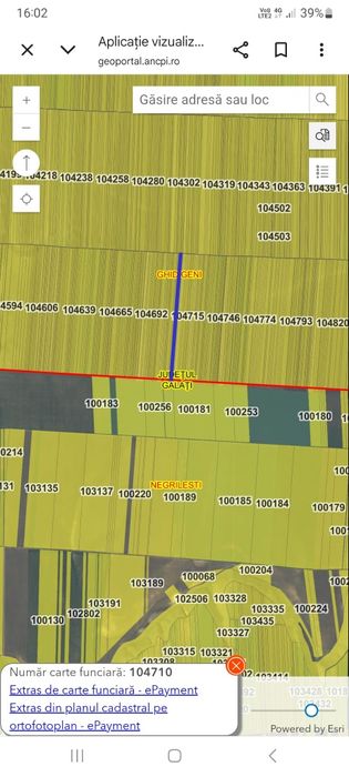 Vând  2ha  comasate  extravilan 58 000 lei