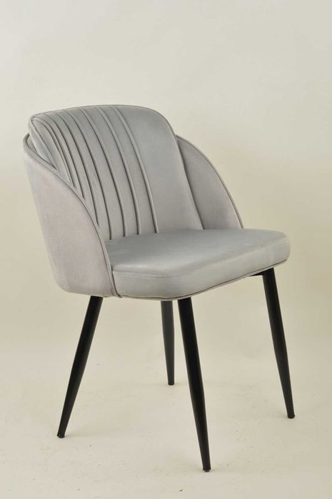 Трапезен стол Бетина /кадифе сиво