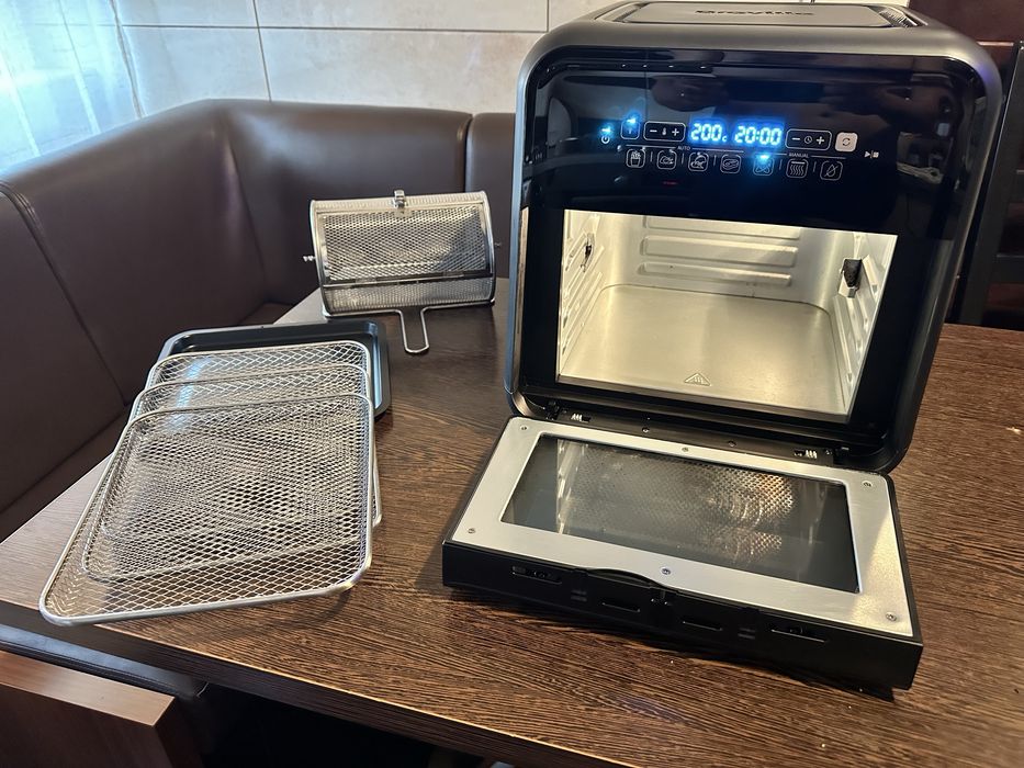Friteuza cu aer cald Breville Airfryer VDF127X-DIM, 2000W, capacitate 10.6 l, rotisor