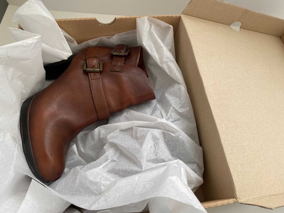 Botine cu toc, piele neteda, 38, pentru femei