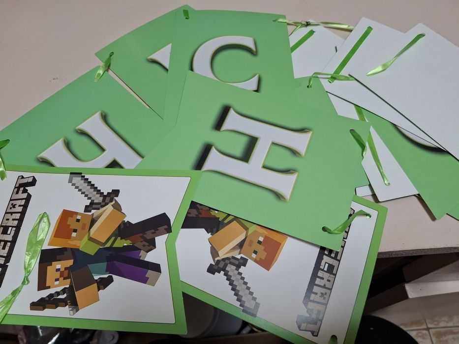 Украса за Рожден ден, фото фон Майнкрафт Minecraft