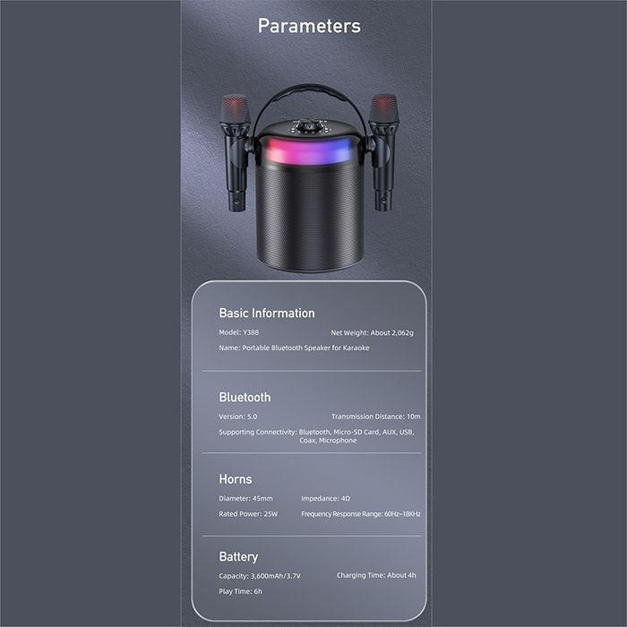 Микрафон караоке колонка Awei брендидан.