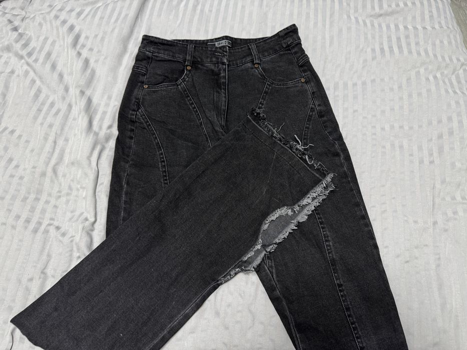 Черни дънки с висока талия Alessa - L размер