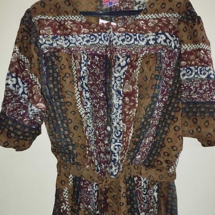 Блузка и юбка - костюм летний новый (Индия), разм. XL (50-52)