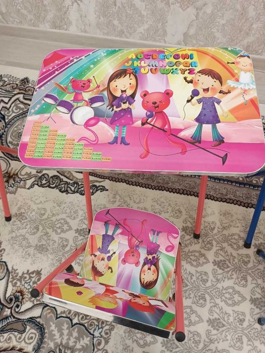 Парта детская складная, столик и стульчик для детей, Stol stul Detskiy