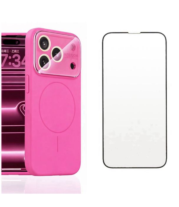 Husa Full Alcantara Inside + Folie Sticla - Iphone 17/PRO/PRO MAX