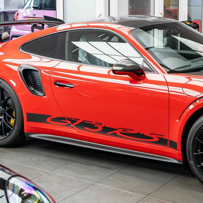 черен стикер за врата GT3 RS за Porsche 911 991