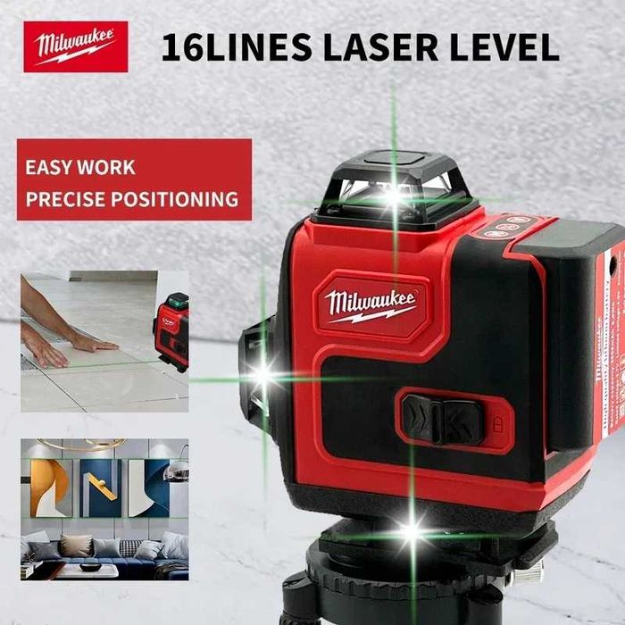 Nivela laser 16 linii, 4D,Autonivelare +acumulator și telecomanda