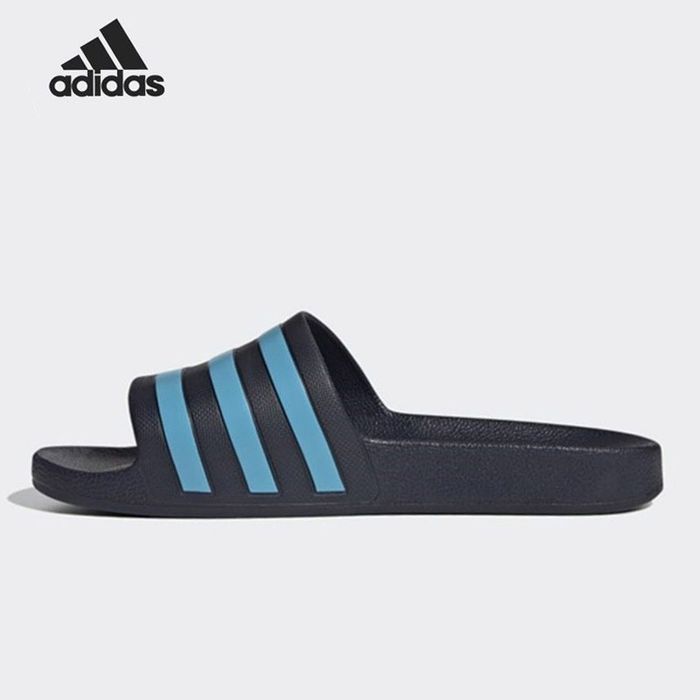Нови Чехли Adidas ADILETTE AQUA джапанки 42/43 сини /зелени/ сиви