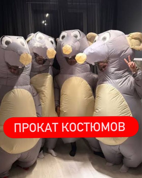 Прокат костюмов. Сердечко, крыса и т.д