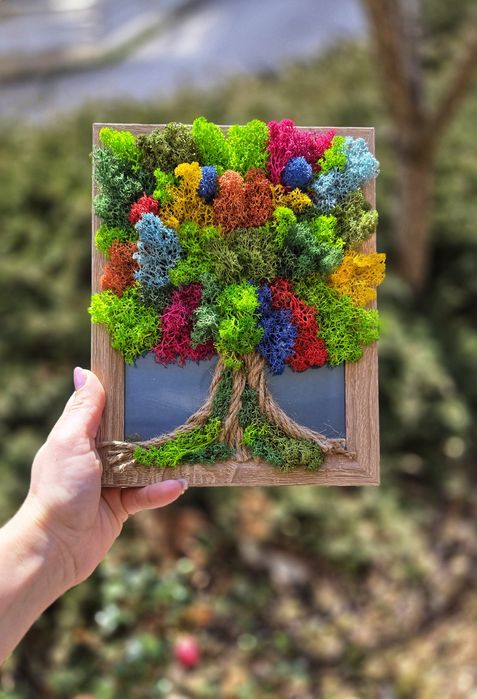 Картини за всеки повод декорирани със скандинавски мъх