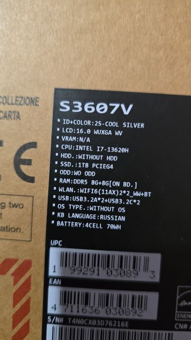 Продам ноутбук новый марки Asus