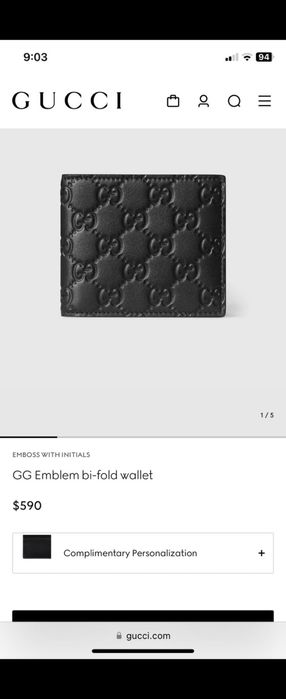 Gucci оригинално кожено портмоне