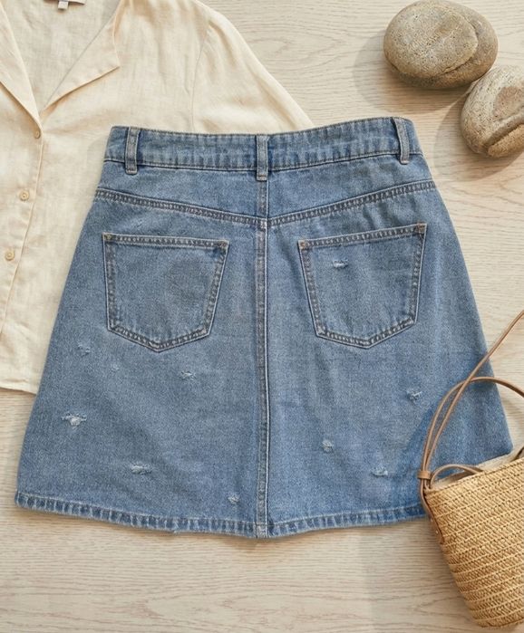 Маркова дънкова пола Noisy May - Размер S | Висока талия & Копчета