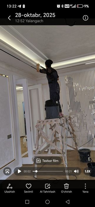 Uborka uy tozalash xizmati generalni vlajniy va remontdan keyingi hola