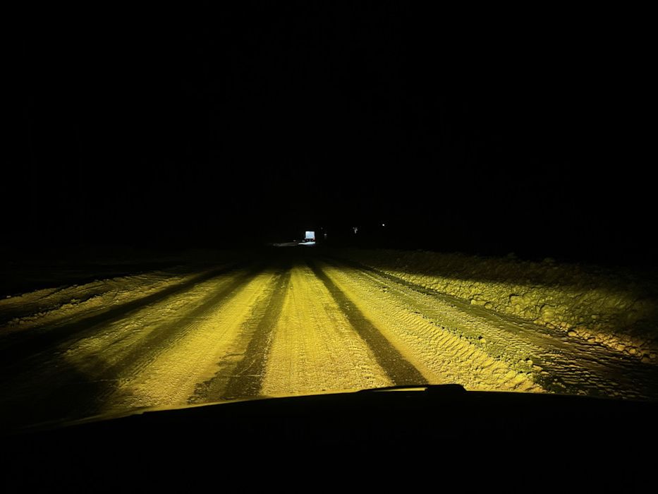 Мини линза H4 желтые