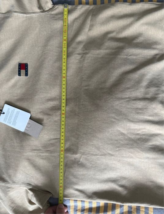 Tommy Jeans tricou cu logo mic bej marimea XS nou original