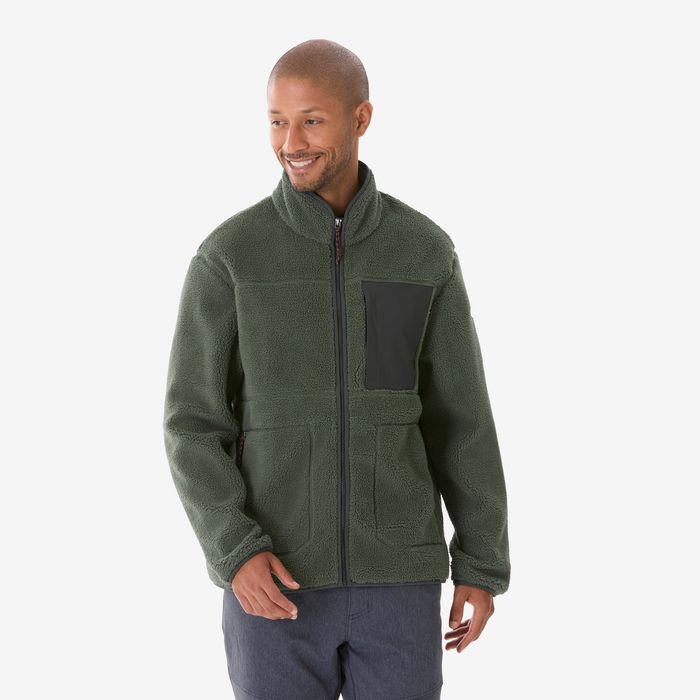 Polar de drumeție sherpa Mh500 verde, - produs resigilat Decathlon