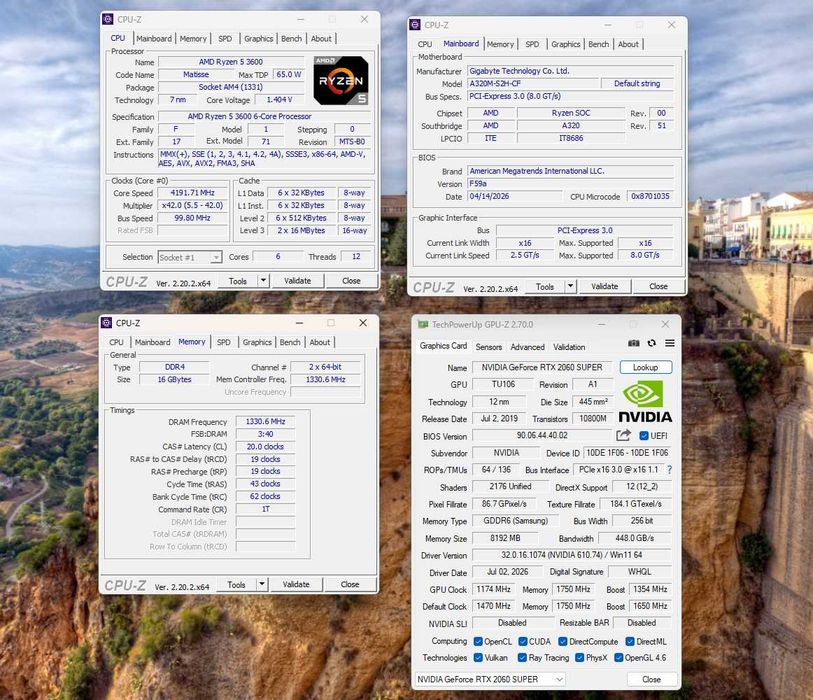 Компютър за игри/AMD Ryzen 5 3600/RTX 2060 Super 8GB/16GB RAM/SSD