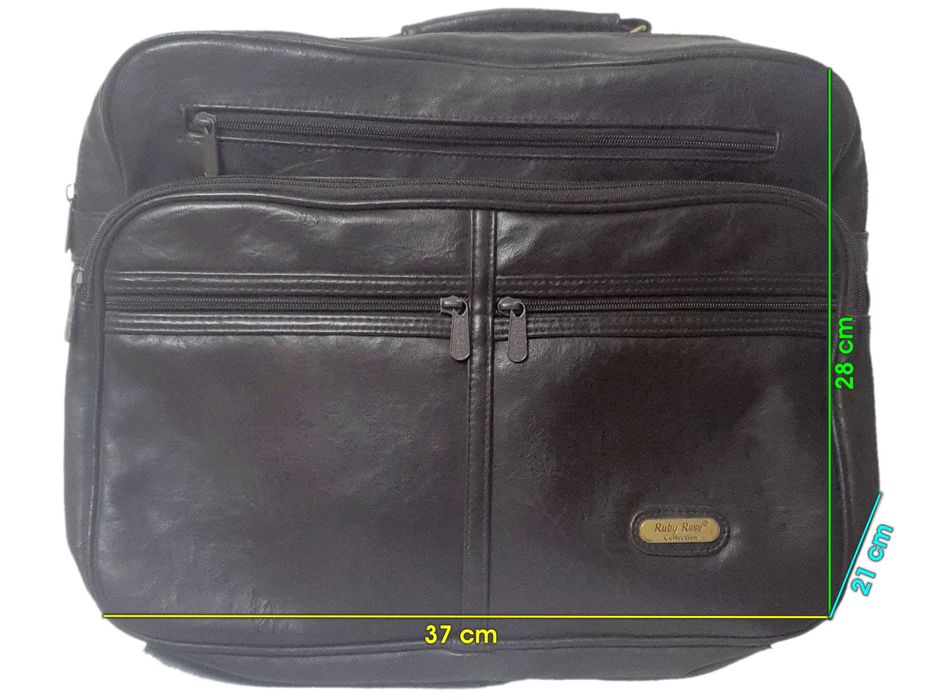 Servietă Ruby Rose din piele naturală, maro