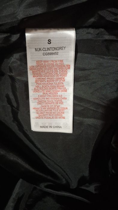 Geacă oversize gri LDN, stil streetwear, mărimea S/M, stare impecabil