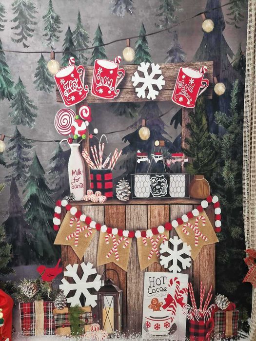 Коледен фотографски фон