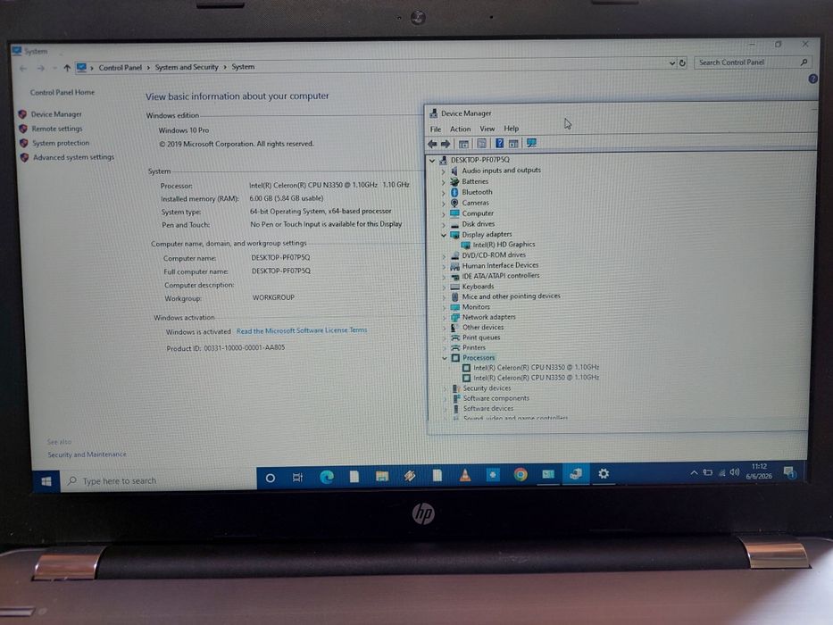 Laptop HP 250 G6 Dual Core
