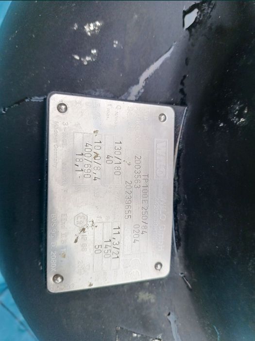 Vând Pompa submersibila ape uzate Wilo,debit foarte mare,180mc/h