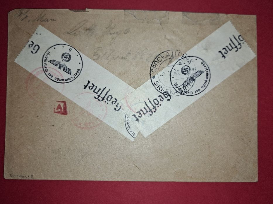 Feldpost  militar german  7 SS Gebirgs jager  Prinz Eugen
