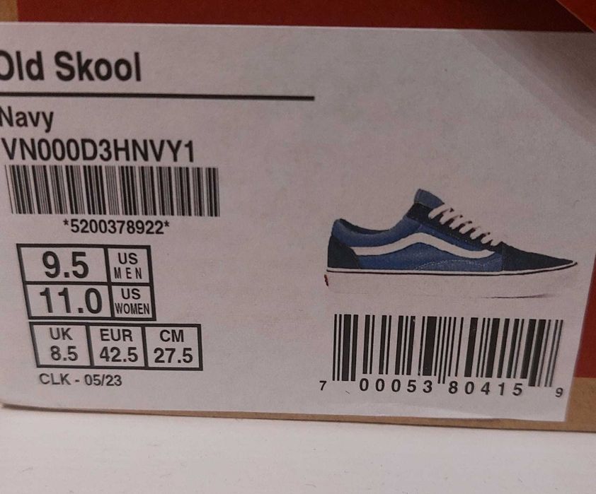 TENIȘI VANS nr 42,5 ( 27,5 CM )