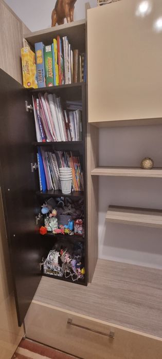 Biblioteca living LEMS bej cu wenge