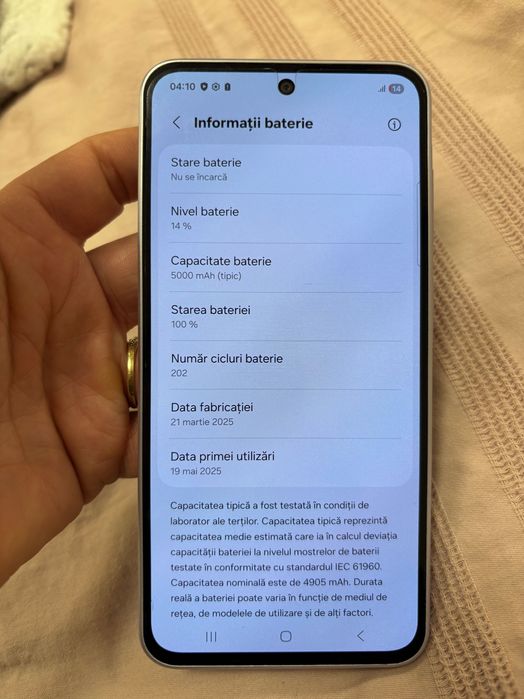 Samsung A36 5G Stare Baterie 100%